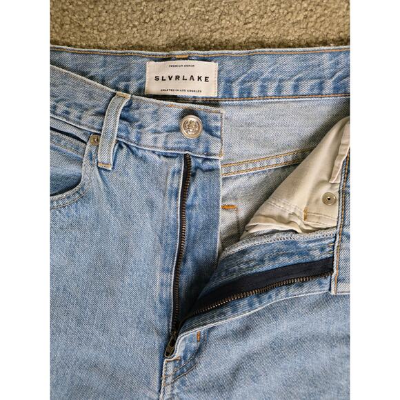 SLVRLAKE Frankie‎ Jeans in Skyline Light Wash Denim Raw Hem Size 26 - Picture 3 of 5